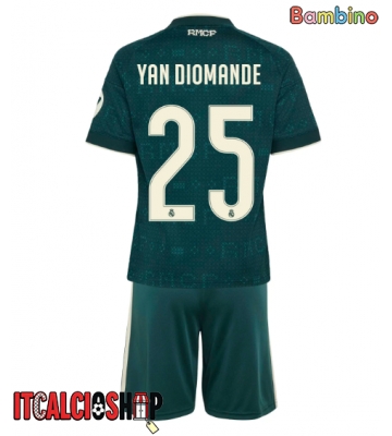 Real Madrid Yan Diomande #25 Seconda Maglia Bambino 2026-27 Manica Corta (+ Pantaloni corti)